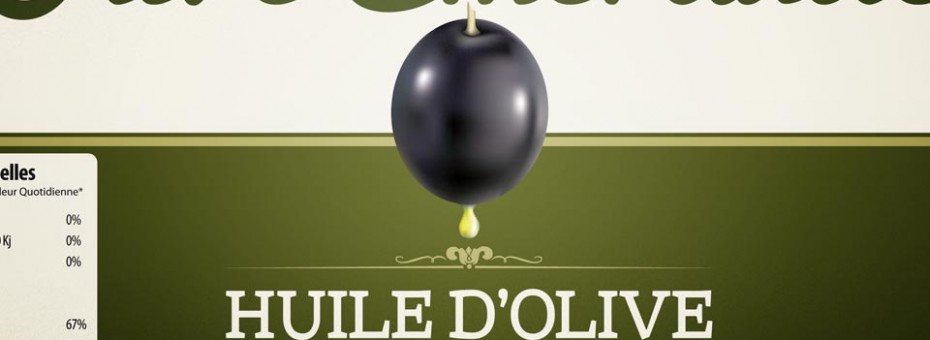 Diseño gráfico para etiquetas de aceite de oliva