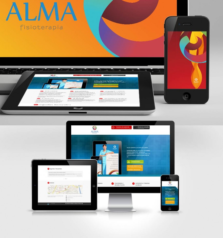 Alma fisioterapia / adaptación web a terminales móviles